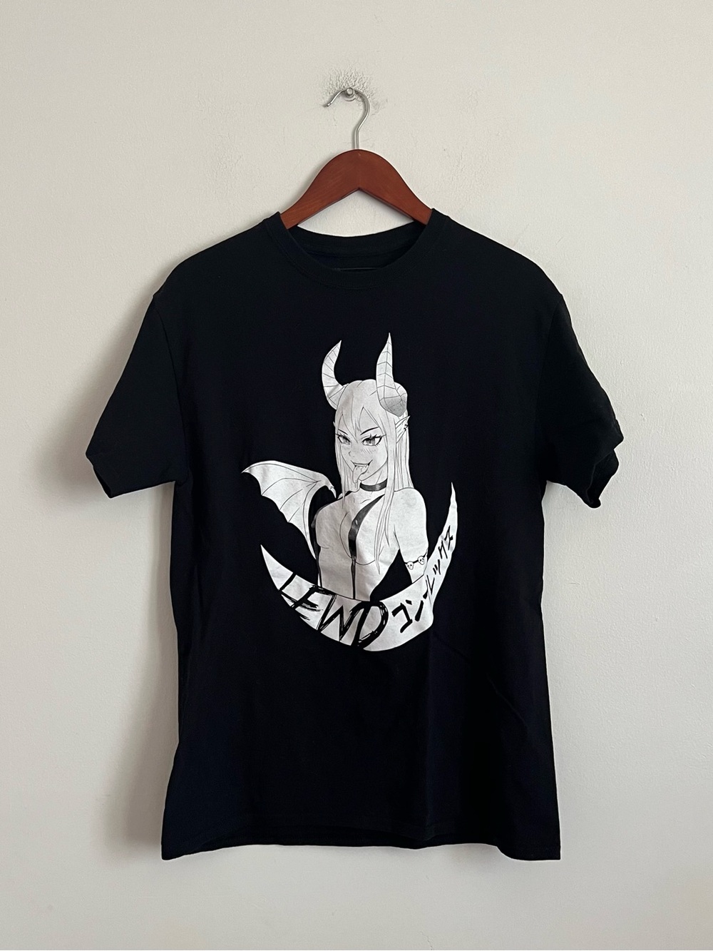 Lewd Complex Black Graphic Tee - Medium W